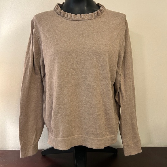 JCrew Ruffled Neck Sweater - Picture 2 of 3